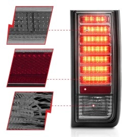 Anzo 321246 - LED Tail Lights (Chrome Housing, Smoke Lens)