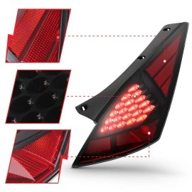 Anzo 321254 - LED Tail Lights (Black Housing, Smoke Lens)