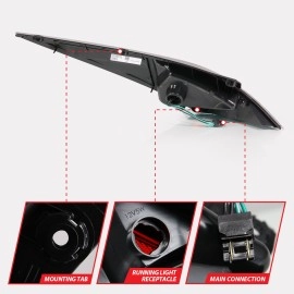 Anzo 321254 - LED Tail Lights (Black Housing, Smoke Lens)