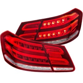 Anzo 321331 - LED Tail Lights (Chrome Housing, Clear / Red Lens)