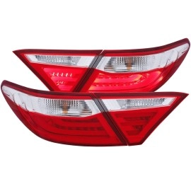 Anzo 321335 - LED Tail Lights (Chrome Housing, Clear / Red Lens)