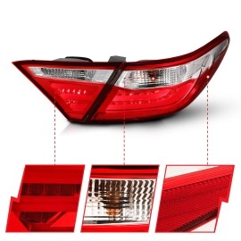 Anzo 321335 - LED Tail Lights (Chrome Housing, Clear / Red Lens)