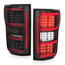 Anzo 321338 - Light Bar Style LED Tail Lights (Black Housing, Clear Lens)