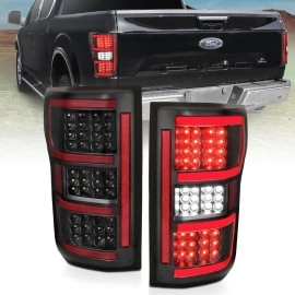 Anzo 321338 - Light Bar Style LED Tail Lights (Black Housing, Clear Lens)