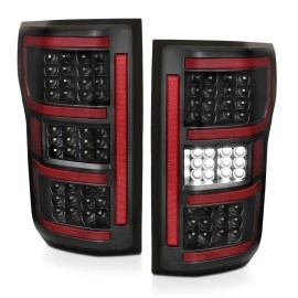 Anzo 321338 - Light Bar Style LED Tail Lights (Black Housing, Clear Lens)