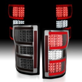 Anzo 321339 - Light Bar Style LED Tail Lights (Chrome Housing, Smoke Lens)