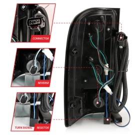 Anzo 321341 - Light Bar Style LED Tail Lights (Chrome Housing, Clear Lens)