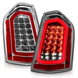 Anzo 321344 - LED Tail Lights w/ Sequential Turn Signal (Chrome Housing, Clear Lens)