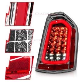 Anzo 321344 - LED Tail Lights w/ Sequential Turn Signal (Chrome Housing, Clear Lens)
