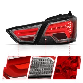 Anzo 321345 - LED Tail Lights (Chrome Housing, Smoke Lens)