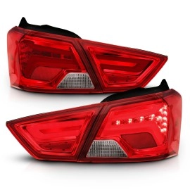 Anzo 321346 - LED Tail Lights (Chrome Housing, Clear / Red Lens)