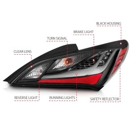 Anzo 321347 - LED Tail Lights (Black Housing, Smoke Lens)