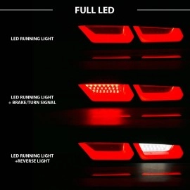 Anzo 321349 - LED Tail Lights (Black Housing, Clear / Red Lens)