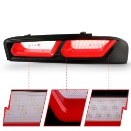 Anzo 321349 - LED Tail Lights (Black Housing, Clear / Red Lens)