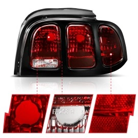 Anzo 321350 - LED Tail Lights (Black Housing, Clear / Red Lens)