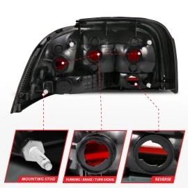Anzo 321350 - LED Tail Lights (Black Housing, Clear / Red Lens)