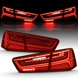 Anzo 321353 - LED Tail Lights w/ Sequential Turn Signal (Black Housing, Clear / Red Lens)