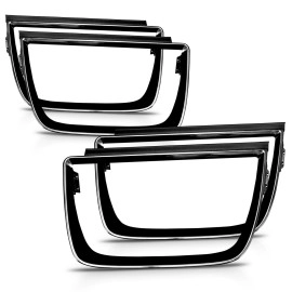 Anzo 351002 - Glossy Black Tail Light Bezels - 4 Piece