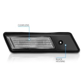 Anzo 511022 - Side Marker Lights (Chrome Housing, Clear Lens)