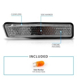 Anzo 511023 - Side Marker Lights (Chrome Housing, Clear Lens)