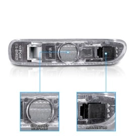 Anzo 511024 - Side Marker Lights (Chrome Housing, Clear Lens)