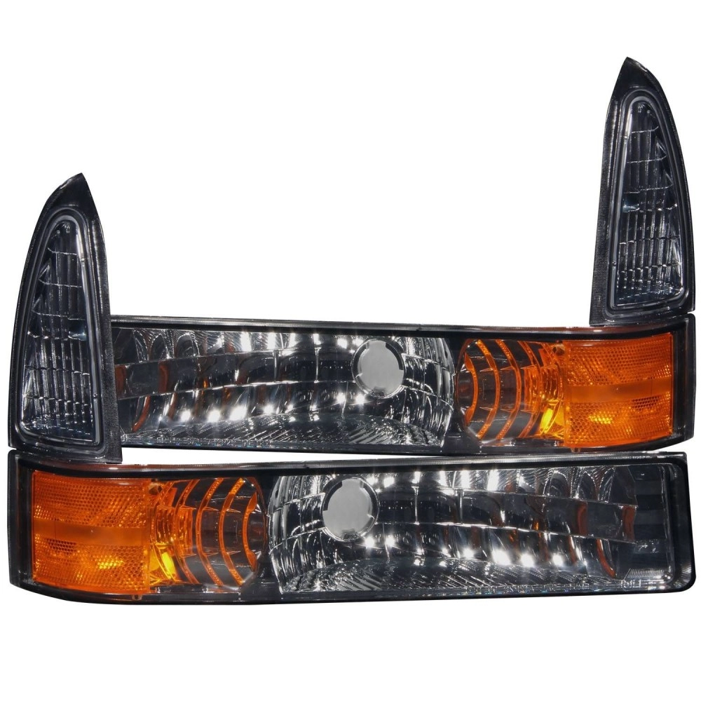 Anzo 511041 - Euro Style Parking & Turn Signal Lights (Chrome Housing, Smoke Lens)