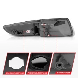 Anzo 511045 - Euro Style Parking & Turn Signal Lights (Black Housing, Clear Lens)