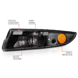 Anzo 511045 - Euro Style Parking & Turn Signal Lights (Black Housing, Clear Lens)