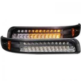 Anzo 511055 - LED Parking Lights w/ Amber Reflector (Black Housing, Clear Lens)