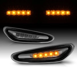Anzo 511074 - LED Side Marker Lights (Chrome Housing, Smoke Lens)