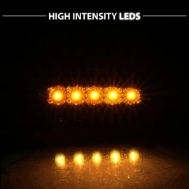 Anzo 511074 - LED Side Marker Lights (Chrome Housing, Smoke Lens)