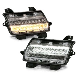 Anzo 511083 - LED Fender Turn Signal Lights w/ Sequential Turn Signal (Chrome Housing, Clear Lens)