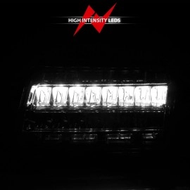 Anzo 511086 - LED Fender Turn Signal Lights w/ Sequential Turn Signal (Chrome Housing, Clear Lens)