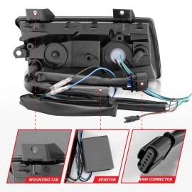 Anzo 511087 - LED Fender Turn Signal Lights w/ Sequential Turn Signal (Chrome Housing, Smoke Lens)