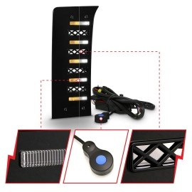 Anzo 511089X - Full LED DRL Vent Lights w/ DRL Switchback, Initiation & Sequential Turn Signal (Black Housing, Clear Lens)