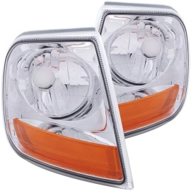 Anzo 521026 - Harley Davidson Style Corner Lights (Chrome Housing, Clear Lens)