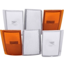 Anzo 521031 - Euro Style Corner Lights (Chrome Housing, Clear / Amber Lens)