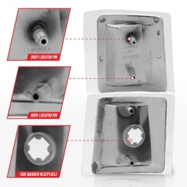 Anzo 521041 - Corner Lights w/ Amber Reflector (Chrome Housing, Clear Lens)