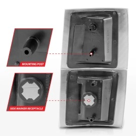 Anzo 521042 - Corner Lights w/ Amber Reflector (Black Housing, Clear Lens)