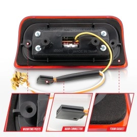 Anzo 531020 - LED 3rd Brake Light (Chrome Housing, Red Lens)