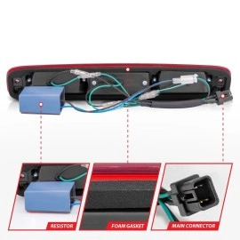 Anzo 531029 - LED 3rd Brake Light (Chrome Housing, Clear / Red Lens)