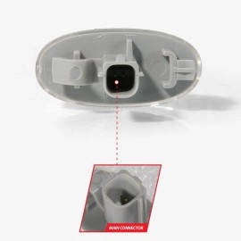 Anzo 861108 - LED Dually Fender Lights (2 Red & 2 Amber) (Chrome Housing, Clear Lens)