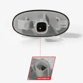 Anzo 861109 - LED Dually Fender Lights (2 Red & 2 Amber) (Chrome Housing, Smoke Lens)