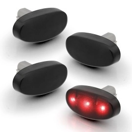 Anzo 861109 - LED Dually Fender Lights (2 Red & 2 Amber) (Chrome Housing, Smoke Lens)