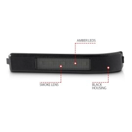 Anzo 861114 - 2-Piece LED Mirror Lights (Black Housing, Smoke Lens)