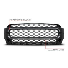 Anzo 901029 - Nexum Series Black LED Grille w/ Ignition Initiation & Running Light Bar