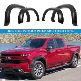 APS FF03BJA7SK - Pocket Dimple Style Smooth Black Fender Flares
