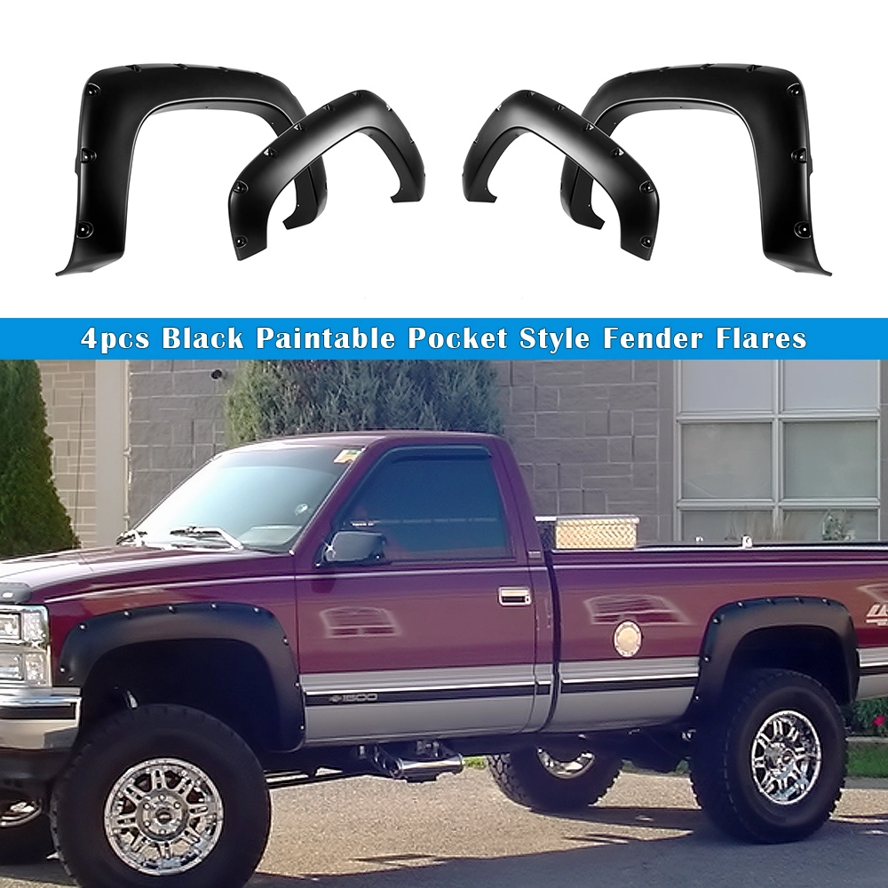 APS FF03BJC8SK - Pocket Dimple Style Smooth Black Fender Flares