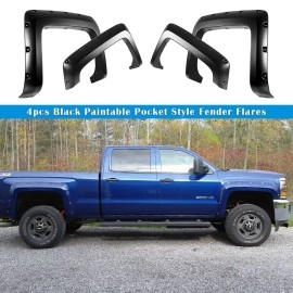 APS FF03BJE0SK - Pocket Dimple Style Smooth Black Fender Flares