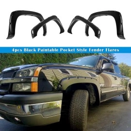 APS FF03BJJ2SK - Pocket Dimple Style Smooth Black Fender Flares